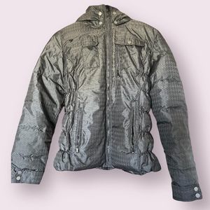 Obermeyer Silver Gray Ski Snowboard Jacket Coat. Size 12. Rarely worn.